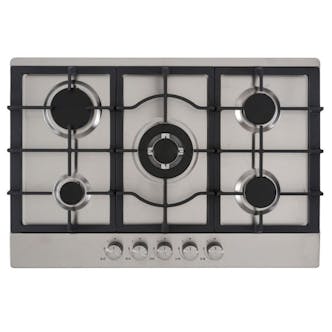 Culina UBGHC701S 75cm 5 Burner Gas Hob in Stainless Steel Wok Burner