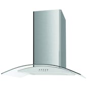 Culina UBSCG60SS 60cm Curved Glass Chimney Hood in Stainless Steel 3 Spe