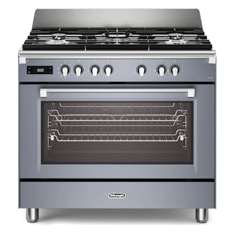 DeLonghi BS965MXS 90cm Wide Bassano Dual Fuel Range Cooker in Slate Grey