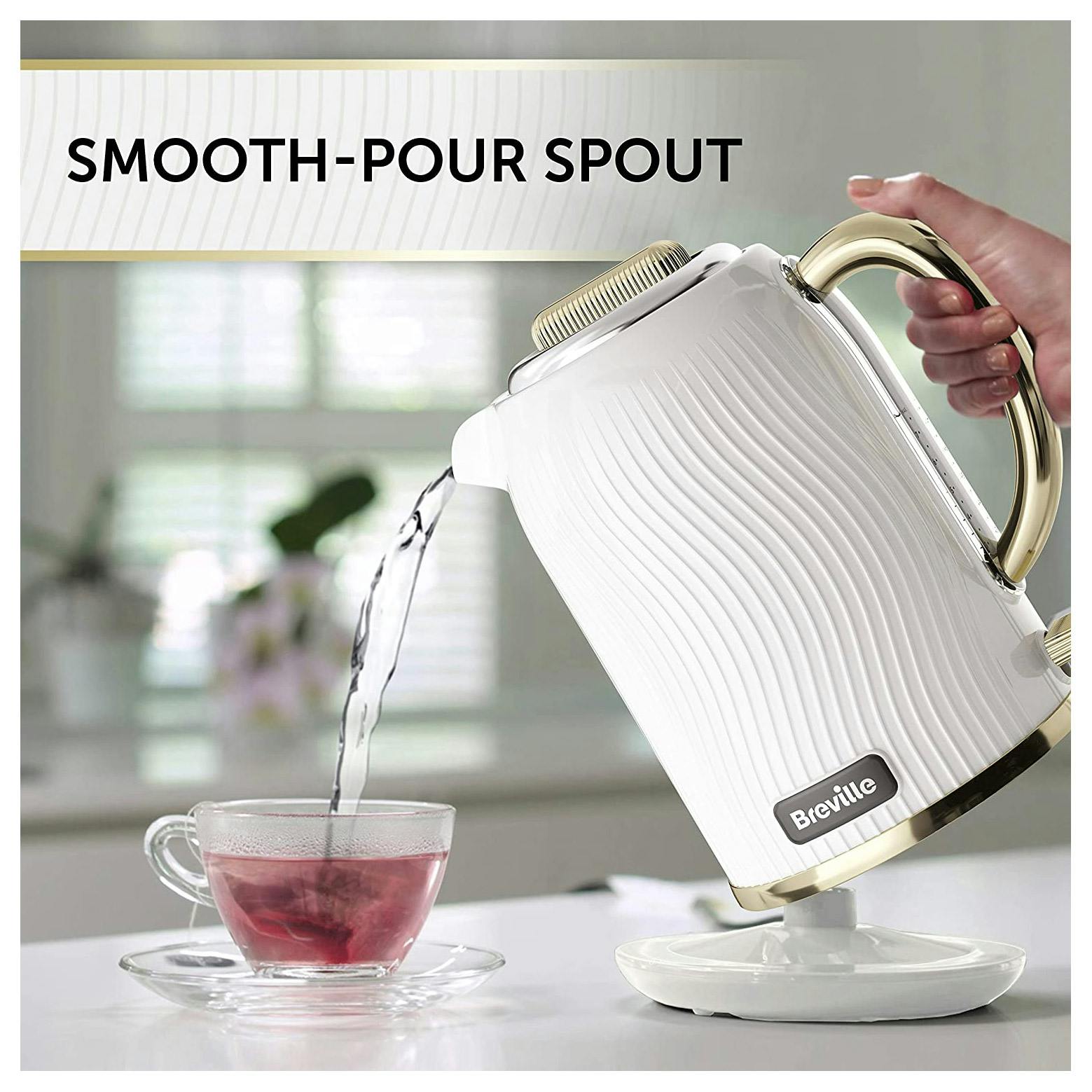 white and gold kettle