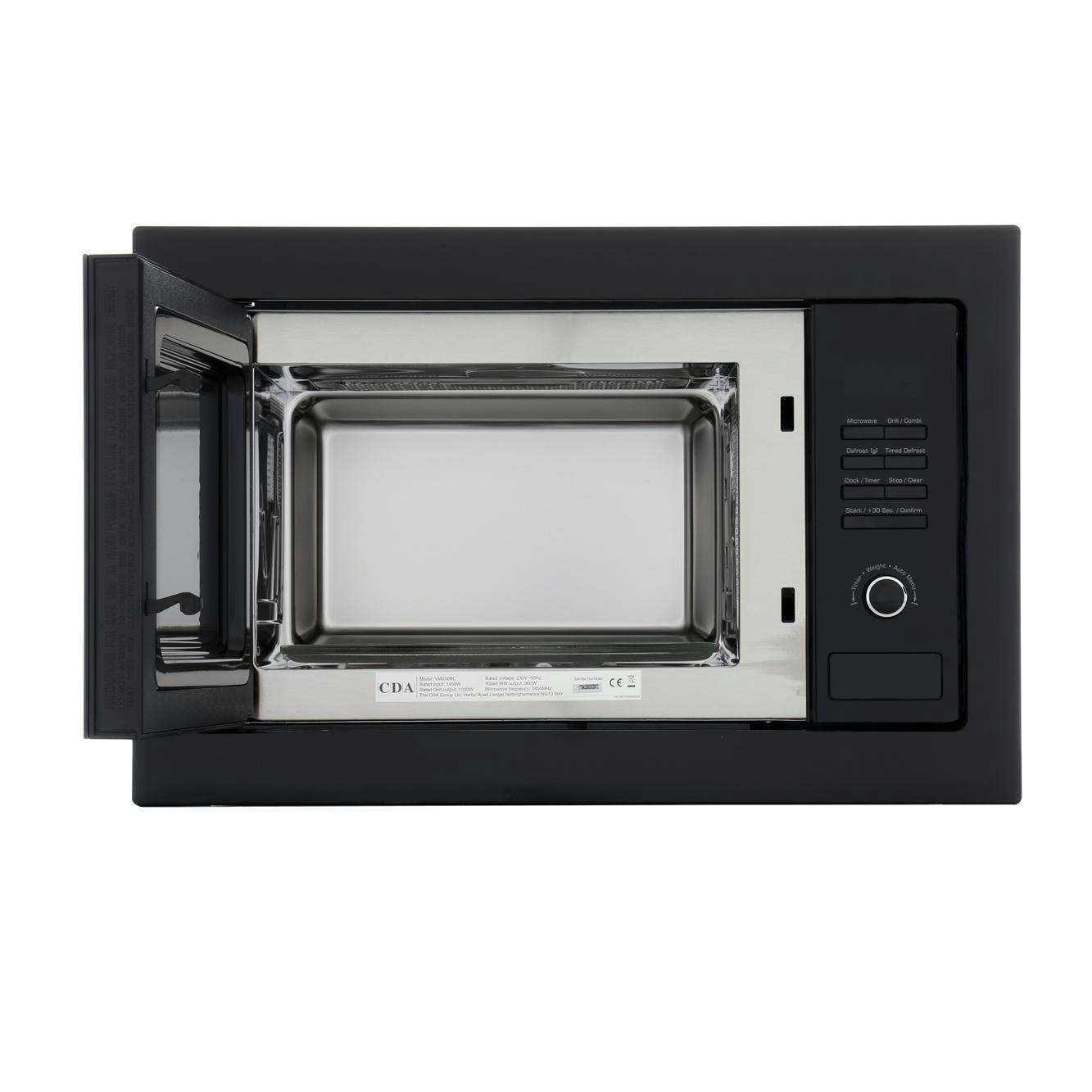 CDA VM230BL Builtin Microwave Oven & Grill in Black, 900W 25 Litre