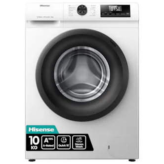 Hisense WF1Q1041BW 10kg 1400 Spin Washing Machine in White A Rated Jet Was