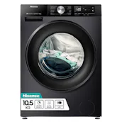 Hisense WF3S1043BB3 10.5kg 1400 Spin Washing Machine in Black A Rated Conne