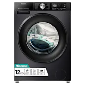 Hisense WF3S1243BB3 12kg 1400 Spin Washing Machine in Black A Rated Connect