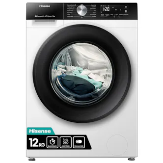 Hisense WF3S1243BW3 12kg 1400 Spin Washing Machine in White A Rated Auto Wa