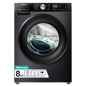 Hisense WF3S8043BB3 8kg 1400 Spin Washing Machine in Black A Rated Connect