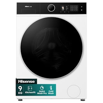Hisense WF5I9043BWFS 9kg 1400 Spin Washing Machine in White A Rated Kitchen