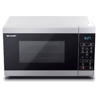 Sharp YC-MS02U-S Solo Microwave Oven in Silver - 20L 800W