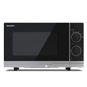 Sharp YC-PS201AU-S Solo Microwave Oven in Silver - 20L 700W Mechanical