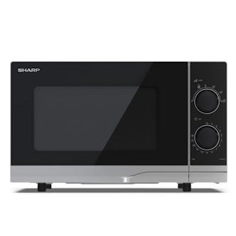 Sharp YC-PS201AU-S Solo Microwave Oven in Silver - 20L 700W Mechanical