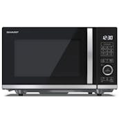 Sharp YC-QG204AU-B Flatbed Microwave Oven With Grill in Black 20L 800W