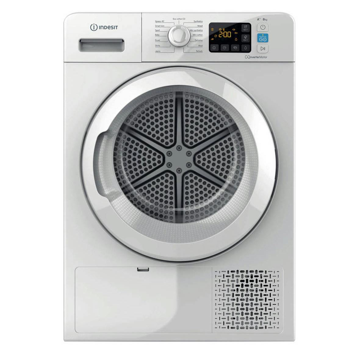 Indesit YTM1182XUK 8kg Heat Pump Condenser Tumble Dryer in White A++ Rated