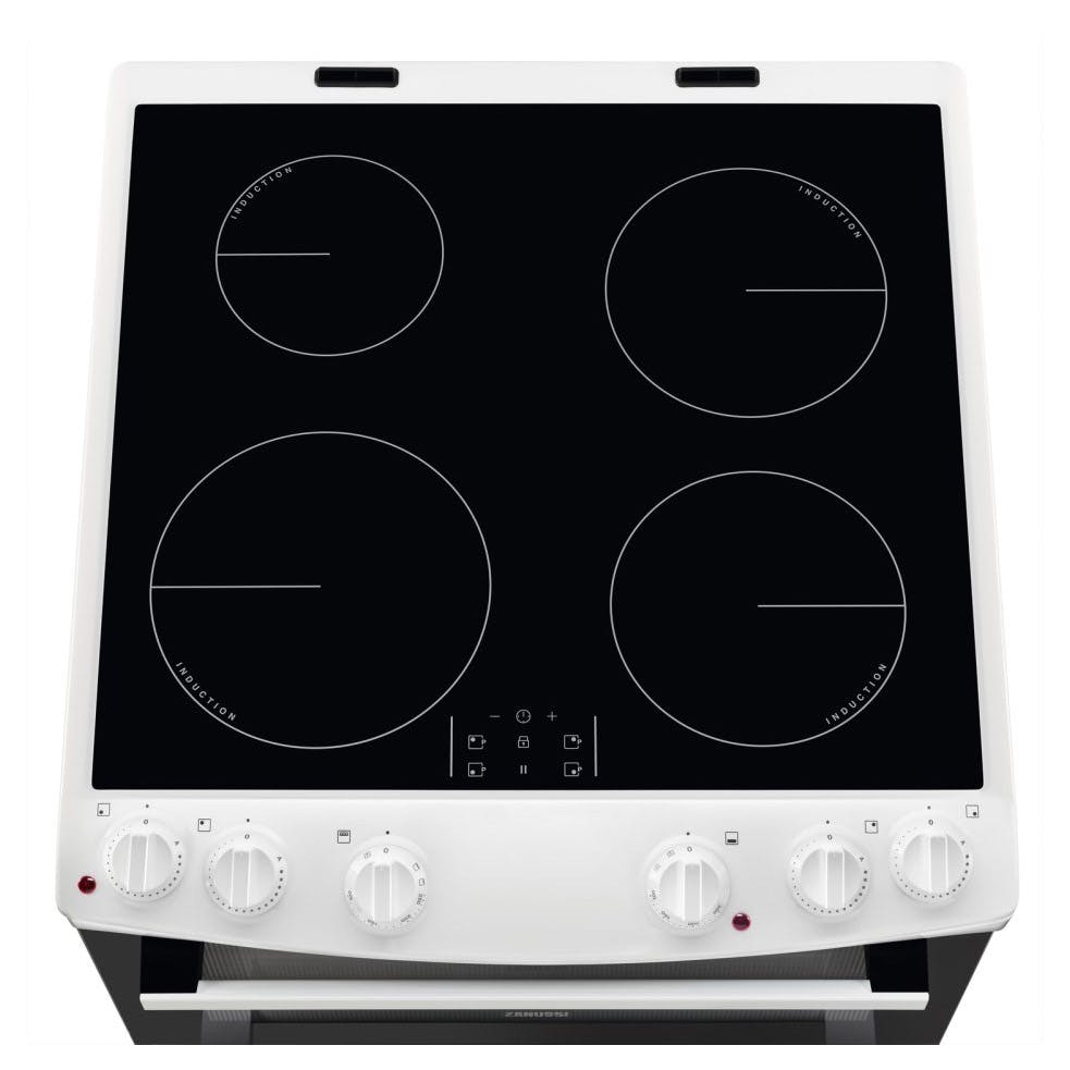 Zanussi ZCI66050WA 60cm Electric Cooker in White, Induction Hob
