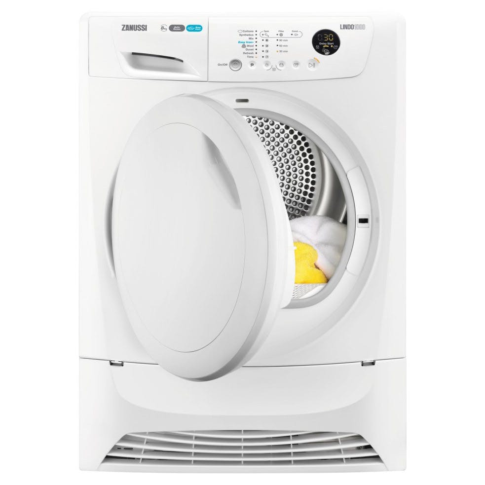 Zanussi ZDH8903PZ LINDO1000 Heat Pump Tumble Dryer in White, 8kg A+