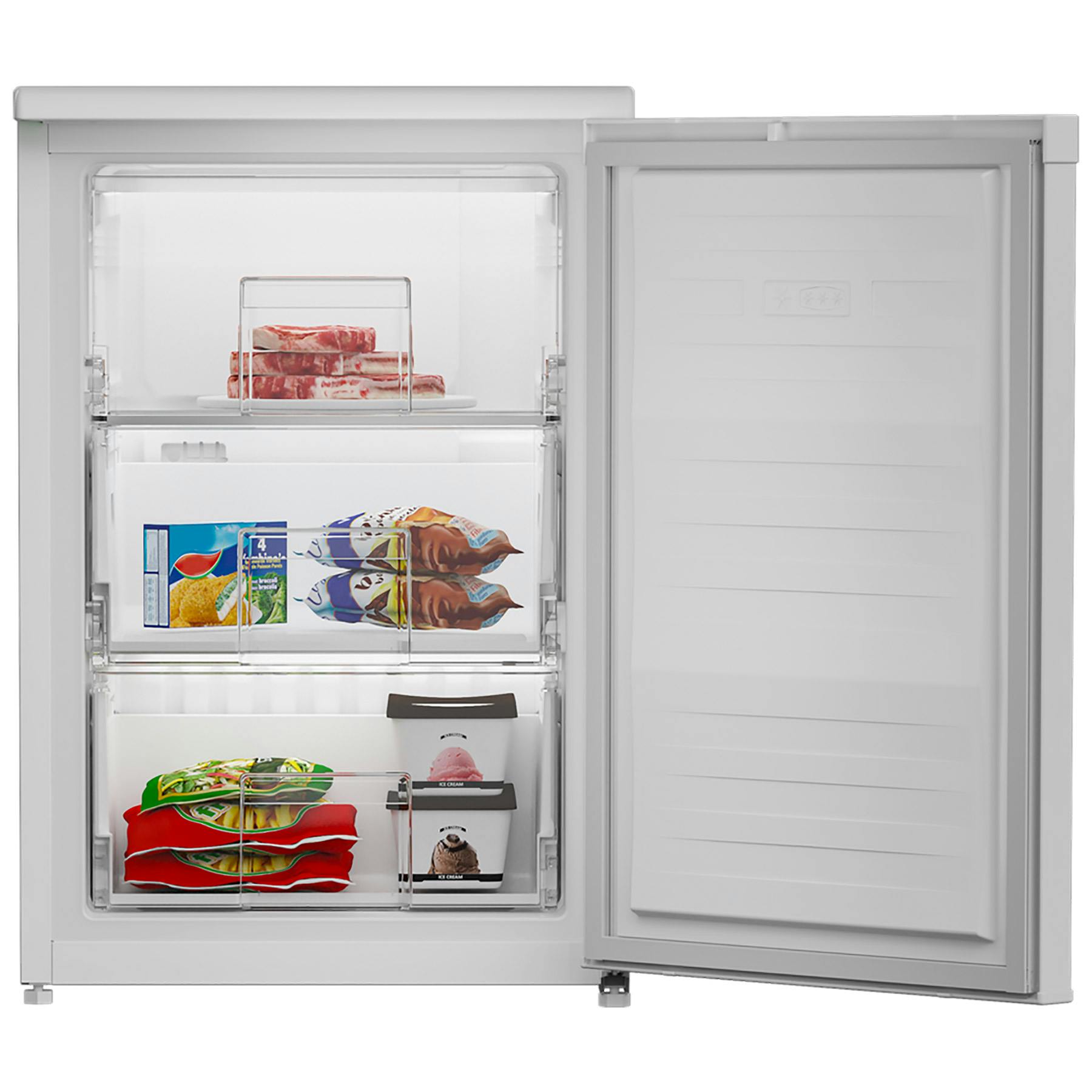 Zenith ZFS4584W 84cm High Undercounter Freezer in White 54cm Wide