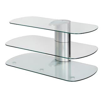 Off The Wall SKY-1000-SIL Skyline 1000 Designer Clear Glass Stand